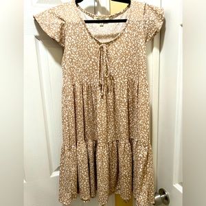 Jessica Simpson ribbed dress size medium, leopard print.